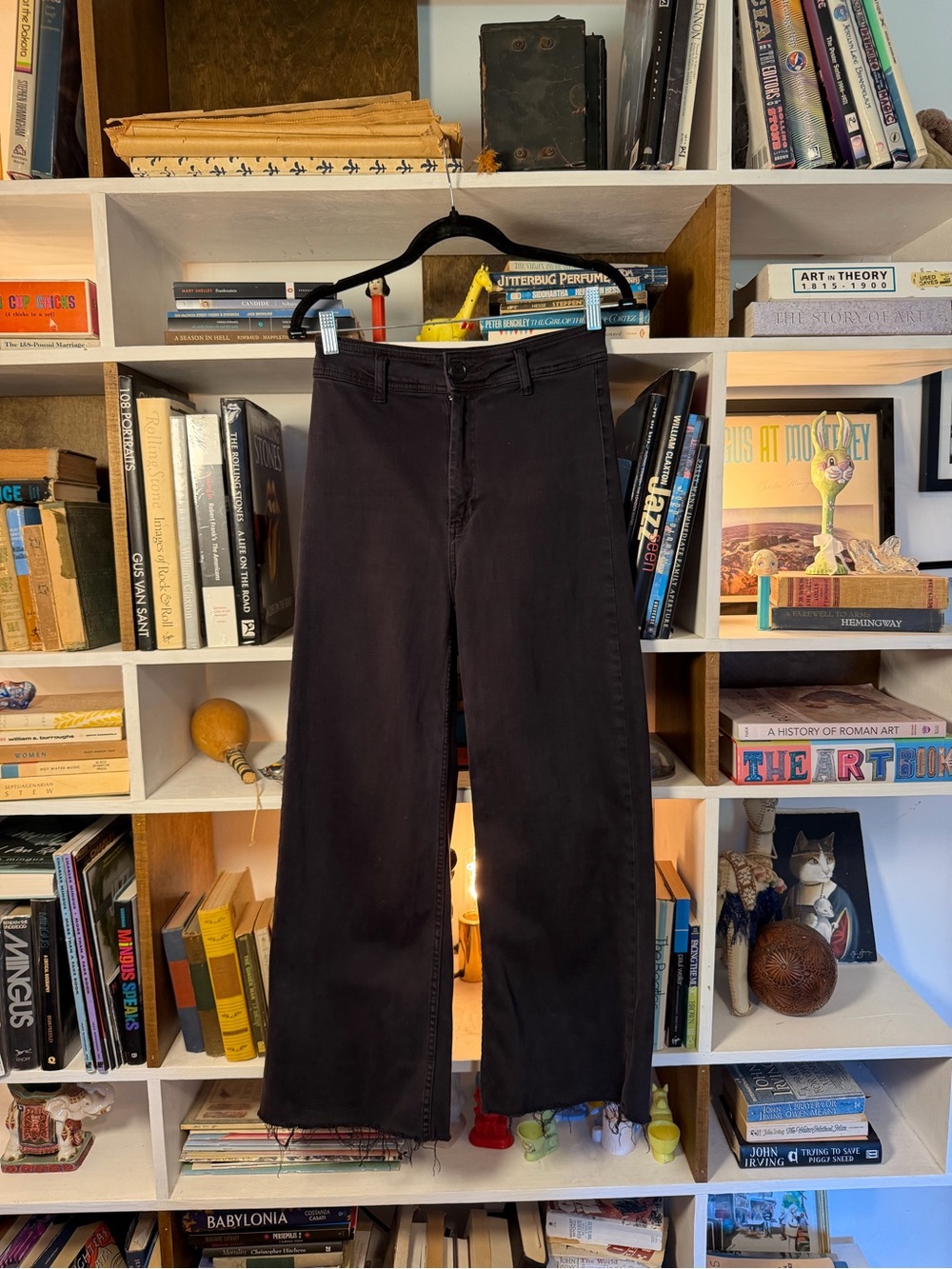 Women's Black Wide-Leg Jeans